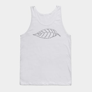 Single-Line Leaf (Dark on Light) Tank Top